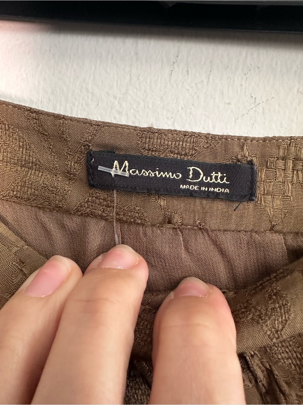 Massimo Dutti Embroidered Jacquard Wrap Midi Skirt M Boho Lagenlook Pockets - Picture 4 of 10